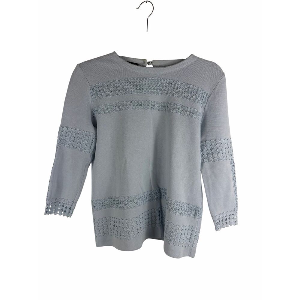 Talbots baby blue 3/4 length sleeve sweater- size xs